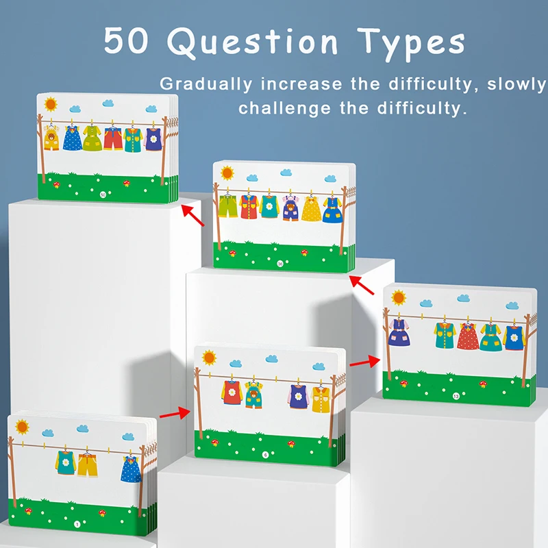 Kids Clothes Airing Montessori Education Toys Magnetic Puzzle Color Sorting Matching Thinking Games Early Learning Material Toys