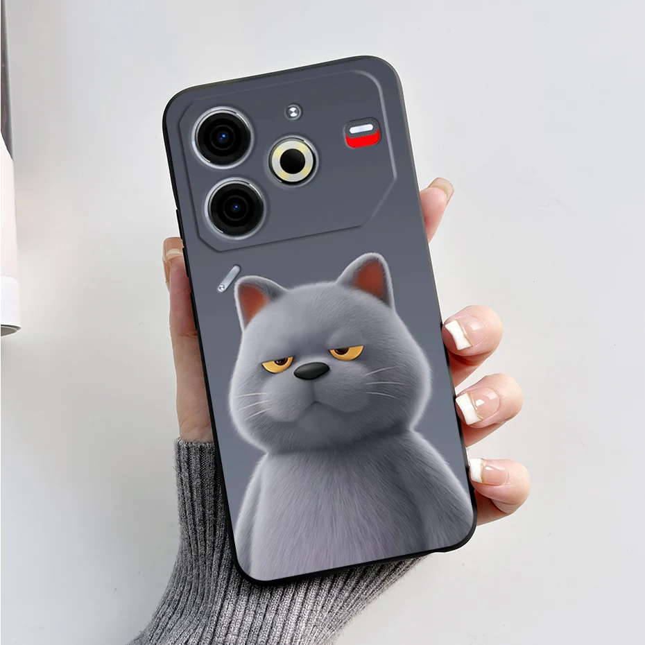 Luxury Marble Black Silicone Soft Phone Case - Elegant TPU Back Cover in 6.78