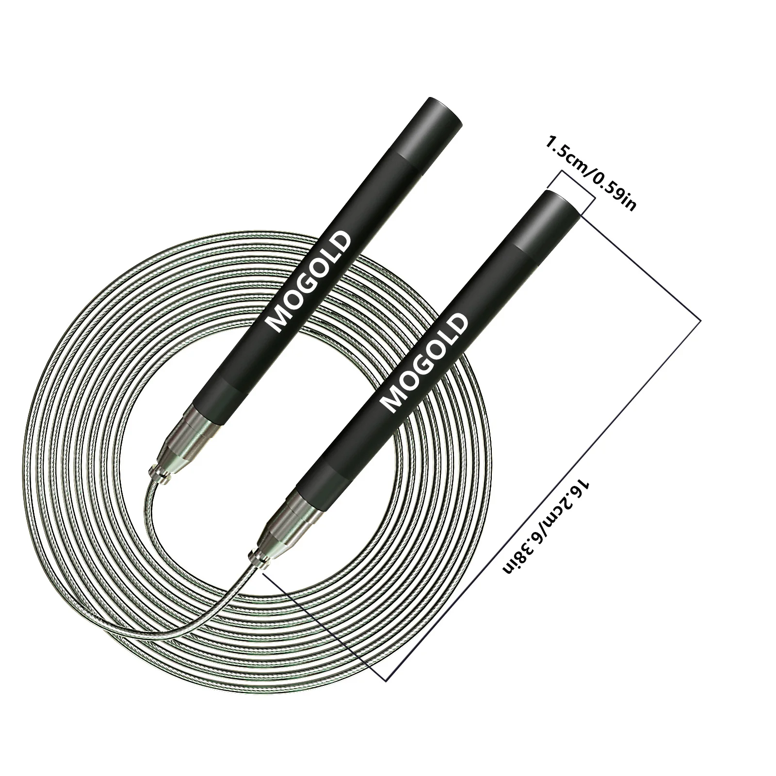 Racing Fitness Jump Rope, Adult Exercise Aerobic Exercise, Adjustable Wire Rope Wear Resistant, Self-locking Double Bearing 4
