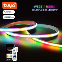 Smart TUYA WS2811 RGB IC Dreamcolor COB LED Strip Light Segment LED Control Music Mode Voice Control Support Alexa Google Home