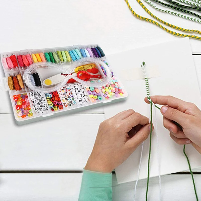 Kit de cuentas para hacer pulseras de hilo DIY, 28 colores, cuentas de  letras hechas a mano, conjunto de cuentas de alfabeto de punto de cruz -  AliExpress