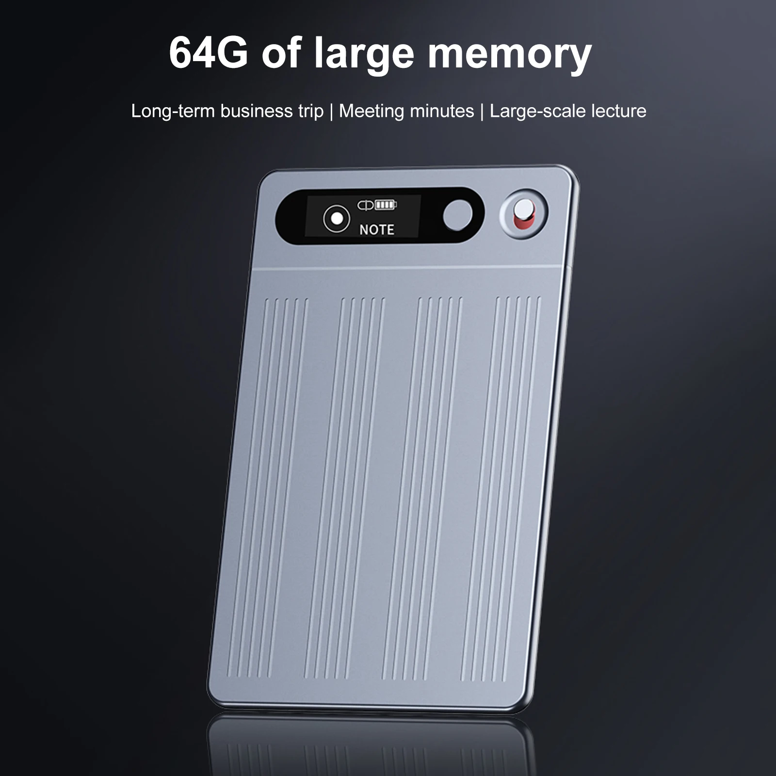 64G AI Voice Recorder Language Translation Device Support 134 Languages Audio Dictaphone Transcribe & Summarization with ChatGPT