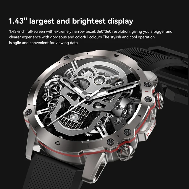 Smart Watch Falcon Blood Oxygen Waterproof Rugged SmartWatch Men Fitness Tracker 110+ Sports Modes for Android IOS Phone 2023 3