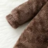 Baby Boy Bear Pattern Hooded Fluffy Fleece Jumpsuit 5