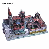 Microworld 3D Metal Puzzle Spain Burgos Cathedral Building Model Assemble Kits Laser Cut Educational Jigsaw Toys Gifts For Adult 1