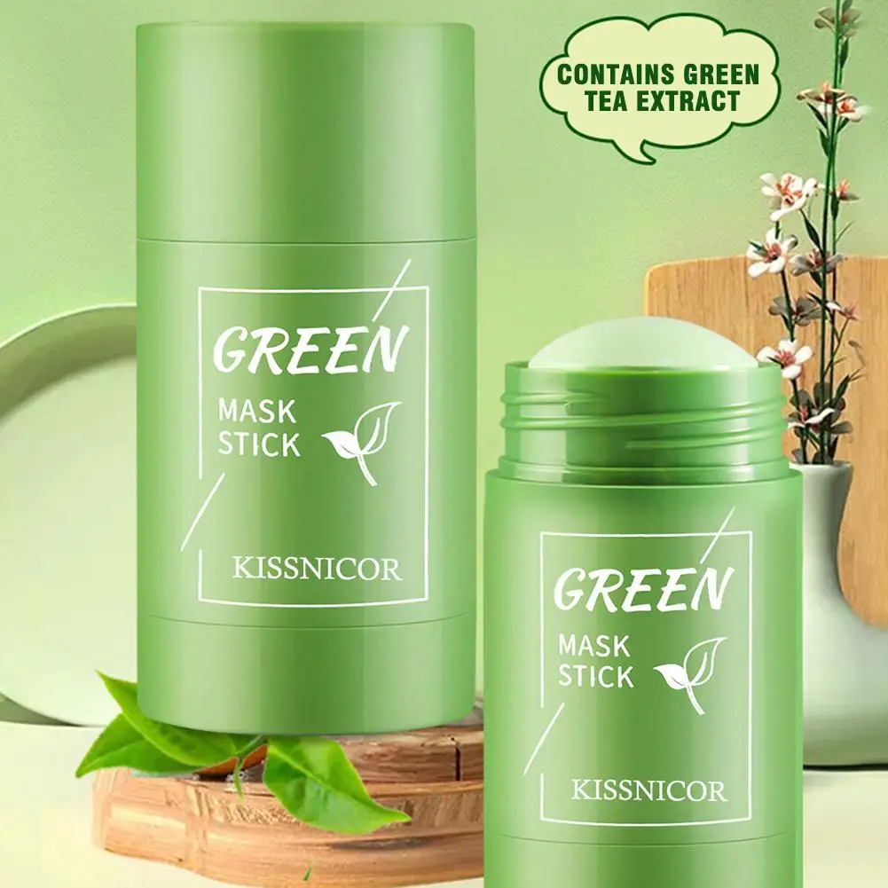 Original Facial Remove Blackhead Green Tea Solid Mask Treat Acne Blemish Black Dots Clean Stick Cream Shrink Pores Skin Care