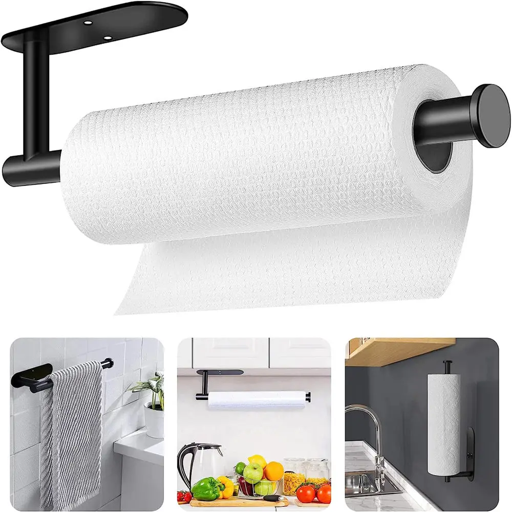 Soporte para pañuelos de cocina, toallero colgante, soporte para rollo de papel higiénico de acero inoxidable, gancho para armario, organizador de cocina 3 Soporte para pañuelos de cocina, toallero colgante, soporte para rollo de papel higiénico de acero inoxidable, gancho para armario, organizador de cocina 3