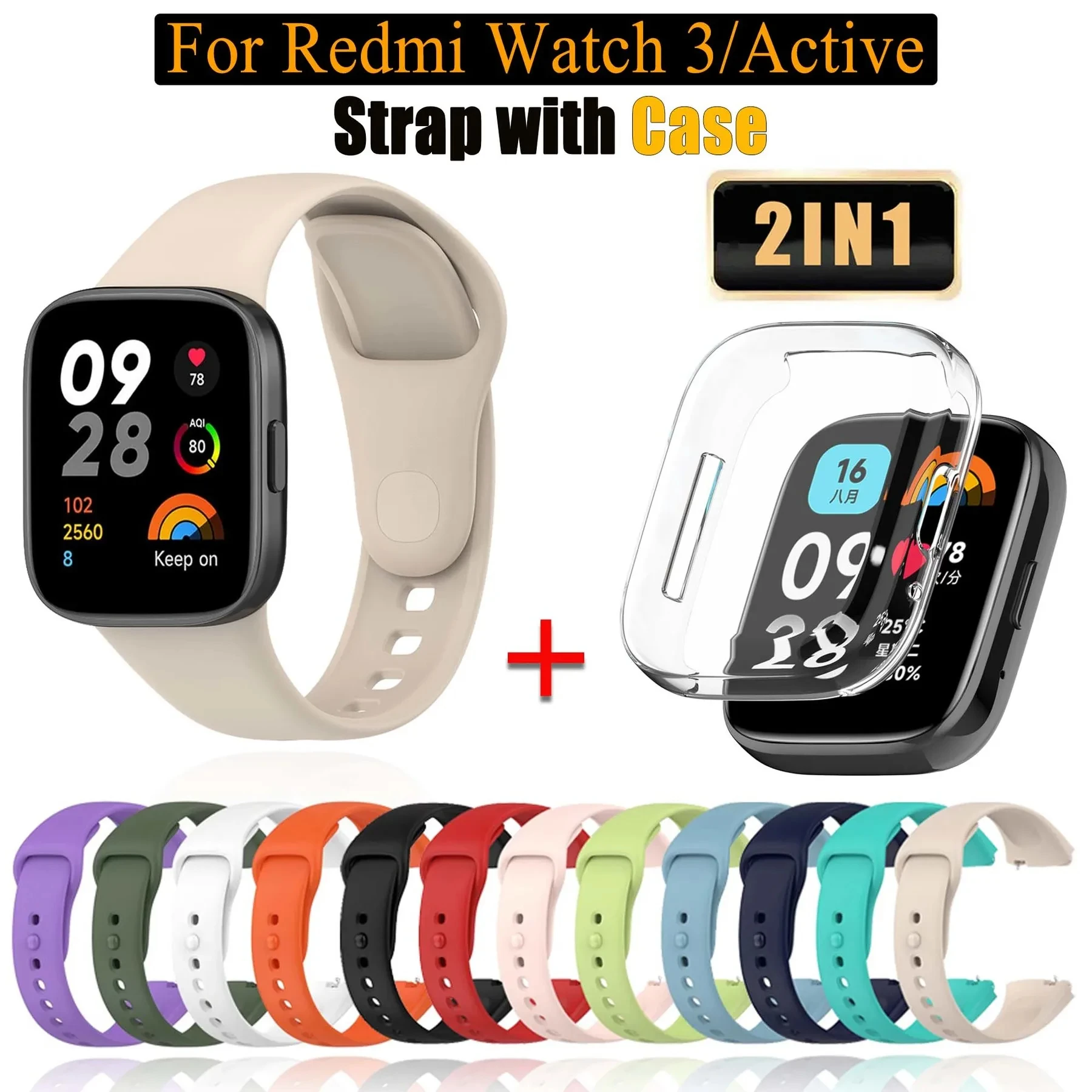 Premium Silicone Replacement Watch Strap - Universal Fit
