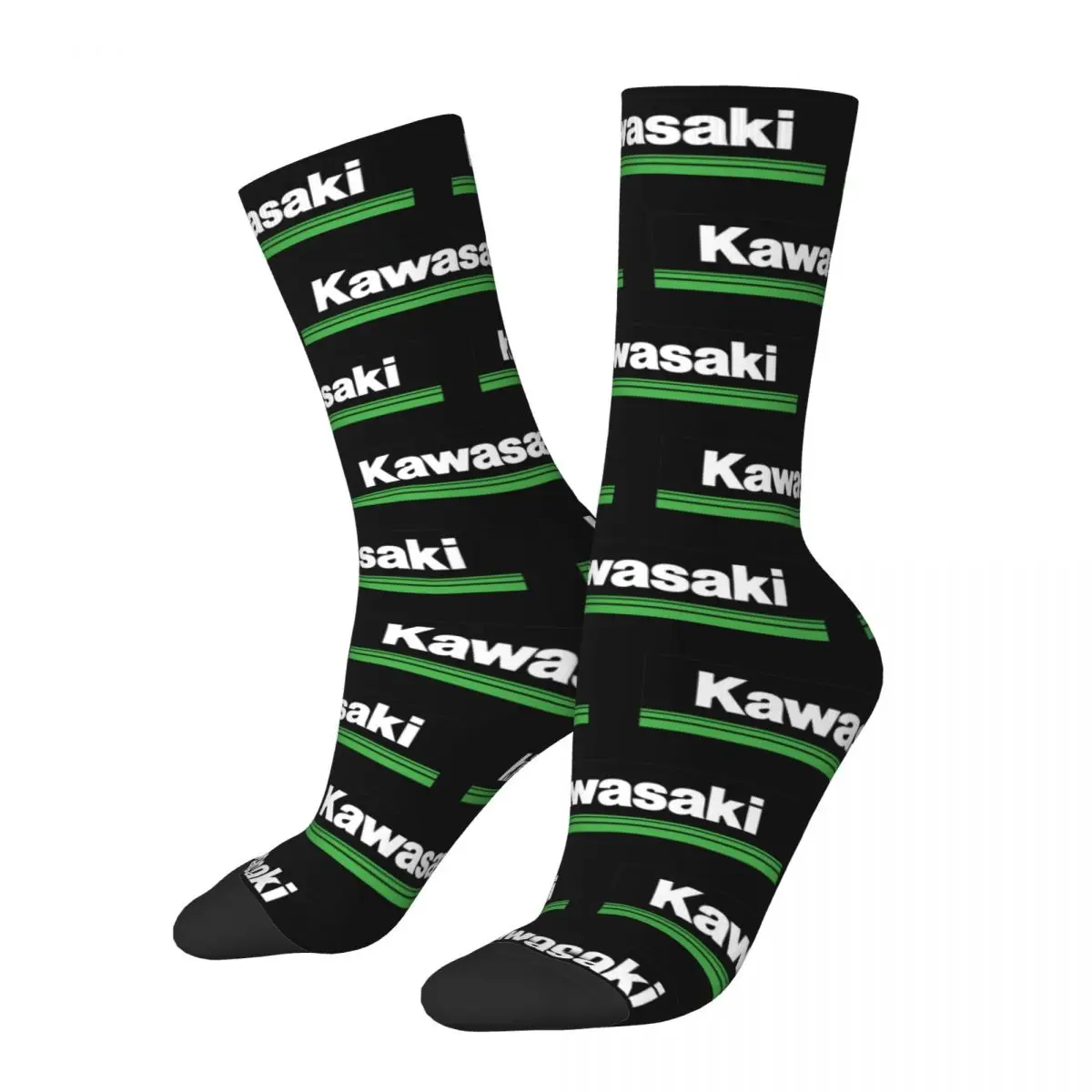 

Motorcycle Kawasakis Motor Racing Crew Socks for Women Men Merch All Seasons Super Soft Middle Tube Socks Non-slip