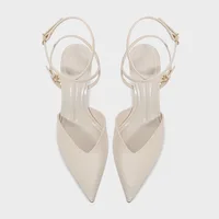 Elegant Pointed Toe Ankle Strap Brand Pumps Women High Quality Patent Leather Buckle Thin Heel Slide Sandals Banquet Dress Shoes - Image 3