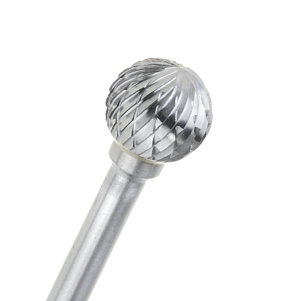 1pc 6-16mm Round  double cut Ball Shape Rotary File Carbide Burr Bit Carving Polisher Tungsten Carbide Routing Cutter Ball Shape 1pc tct core drill hole saw tungsten carbide tip drill bit 16mm to 23mm cutters for stainless steel metal alloy alu drilling bit