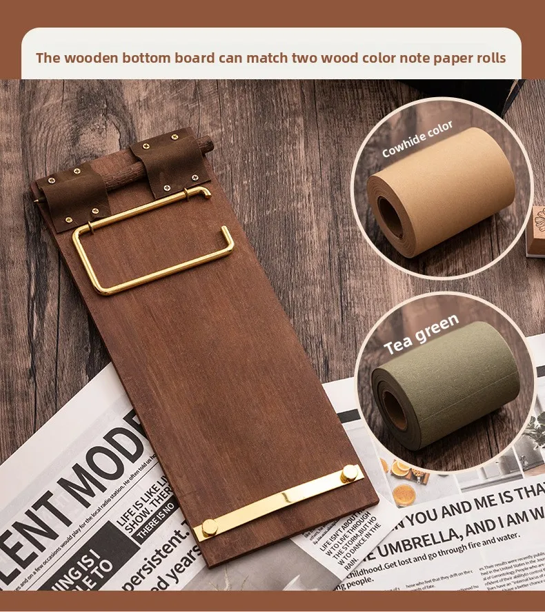 Vintage Haftnotiz-Clip zum Aufhängen, Rollenpapier-Haftnotizen, Windboard-Notizblock, Blanko-Notizblock, Nachrichtenblock – Detail 3