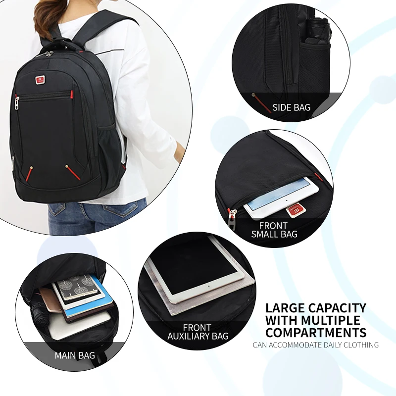 New Style Backpack for Men, Large Capacity Casual Backpack, Multi-Functional Business Trip Computer Bag, Medium to Large School Bag - 4