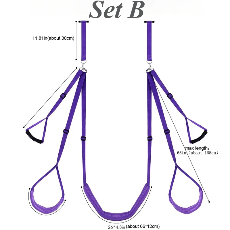 Sex Swing Erotic Toy Adjustable Straps with Seat Hanging Sexual Furniture Fetish Bondage Chairs Hanging Door Swing Couple BDSM