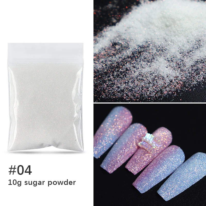 10g Black Sugar Powder Nail Art Glitter Pigment Decoration Shiny White Dust  For Diy Manicure Accessories Nail Stylist Supplies - Nail Glitter -  AliExpress