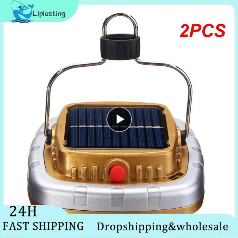 

2 шт., солнечные фонари для кемпинга, USB-зарядка