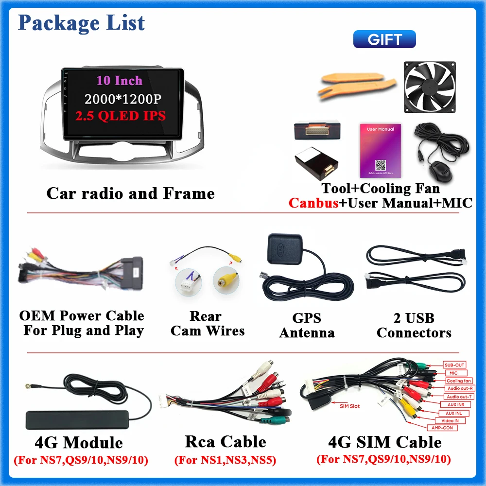 Car Radio Car Multimedia Player Wireless Carplay Navigation Screen Android Auto 5G Wifi Stereo Bluetooth Unit For Chevrolet Captiva 1 2011
