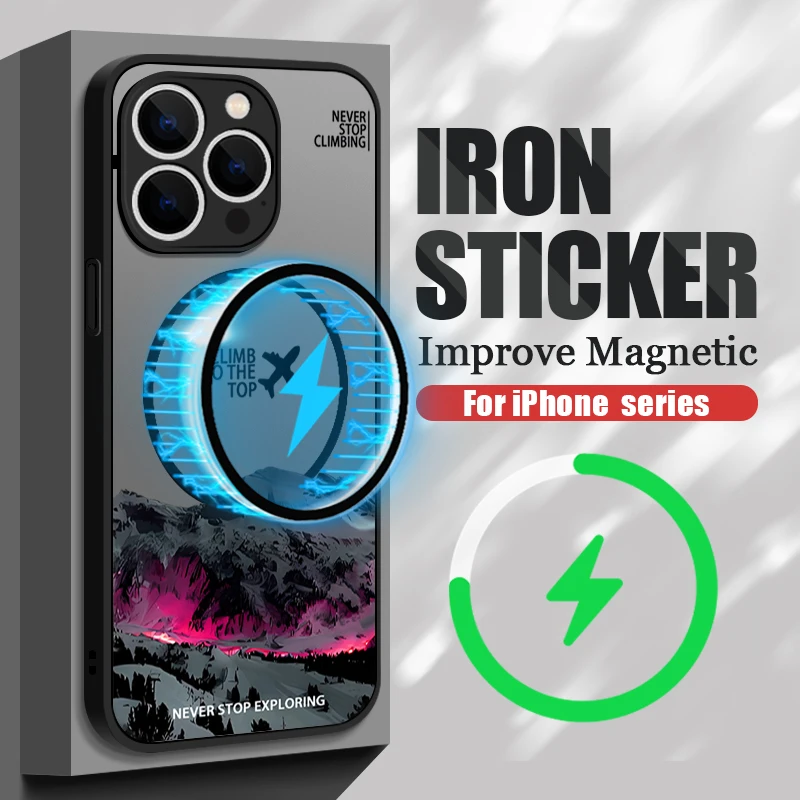 Airplane Landmark Label Magnetic Case with Magsafe Compatibility