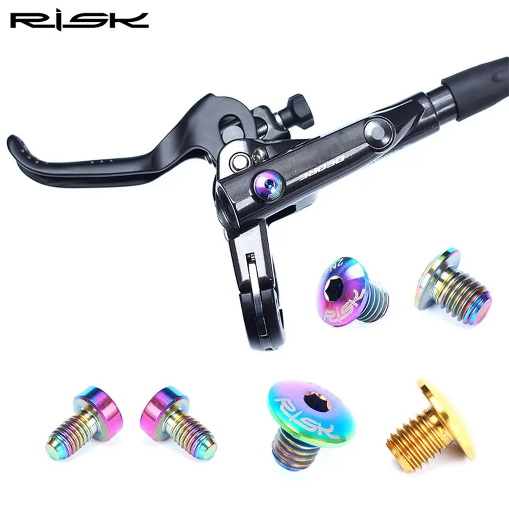 RISK Titanium Bicycle Screws Bike Lid Bolts Brake Lever Disc Fixed Screw Components