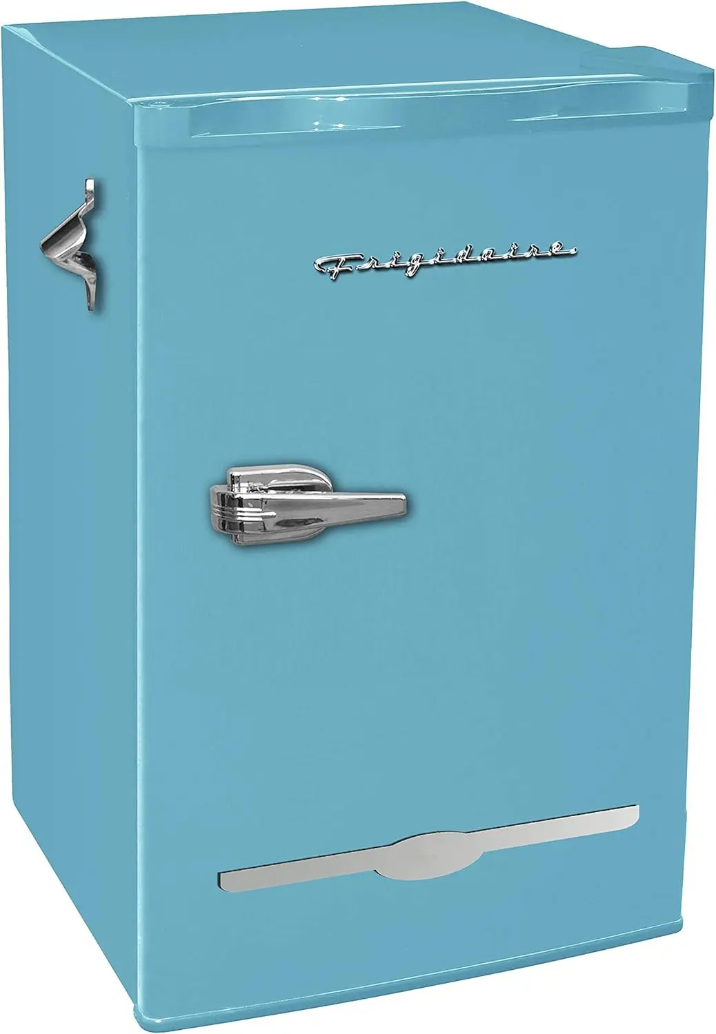 New EFR376-BLUE 3.2 Cu Ft Blue Retro Bar Fridge with Side Bottle Opener