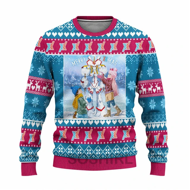 Ahegao Christmas Sweater Anime Girl Products