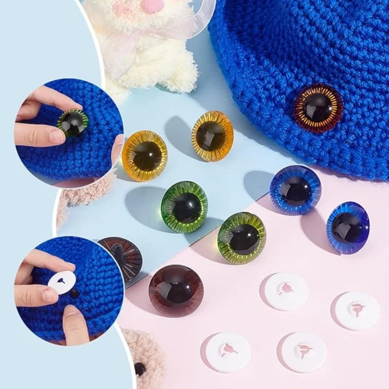 Crochet Doll Plastic Safety Eyes Threaded Shank Design with Sturdy Washers DIY Plush Animal Doll Craft Making Supply plastic safety eyes googly doll eyes plastic toy eyes doll eyes