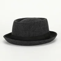 Classic Pork Pie Bowler Hat Panama Flat Fedora Jazz Cap Unisex Heisenberg Style 1