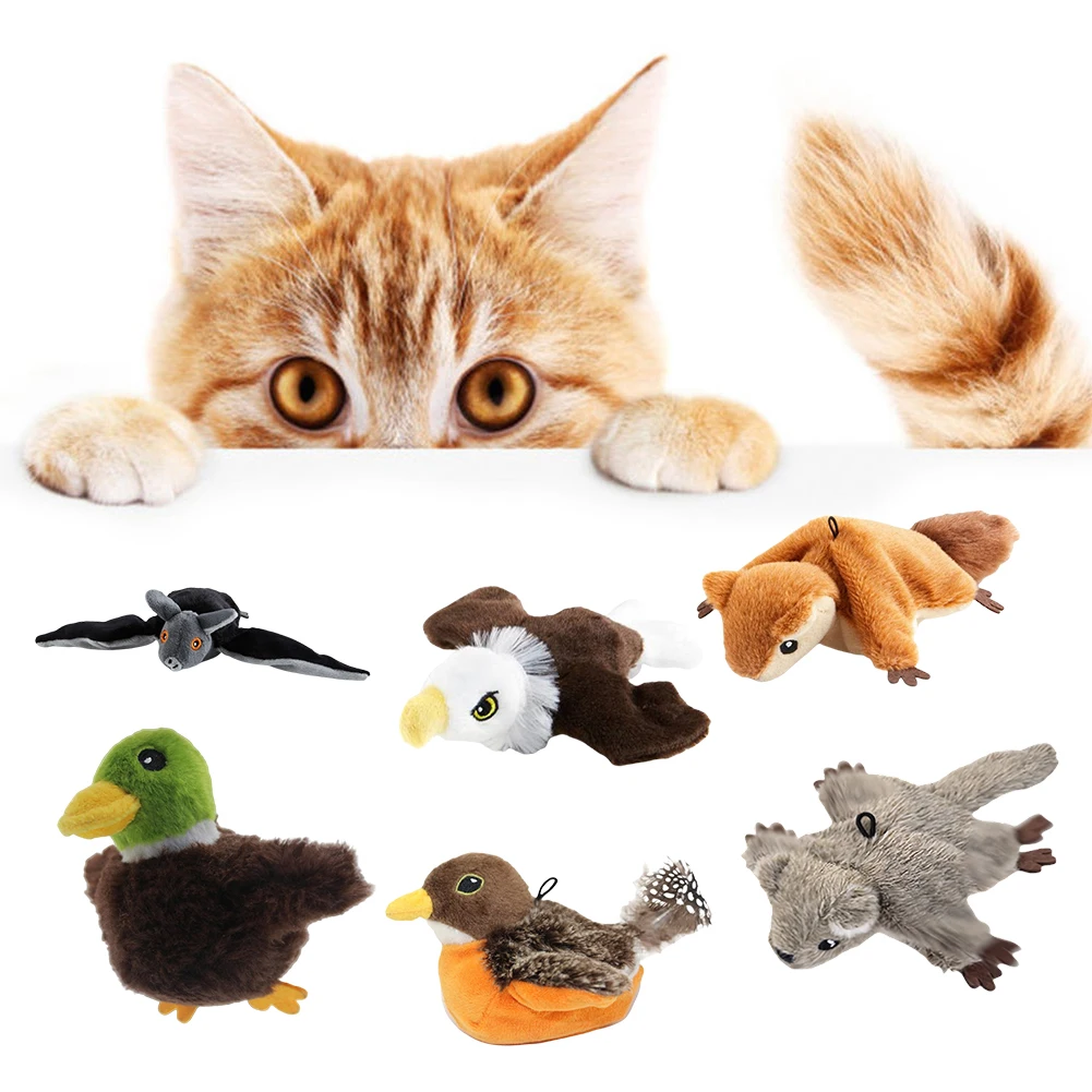 Interactive Cat Toy with Catnip Beating Wings Cat Toys Exercise Toys for Indoor Cats To Play Alone