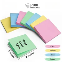 Soft Colors Sticky Note Pads, 3×3'' Self-stick Memo Pads, Super Adhesive Sticky Notes, Perfect for Office, Home, School, Meeting 2
