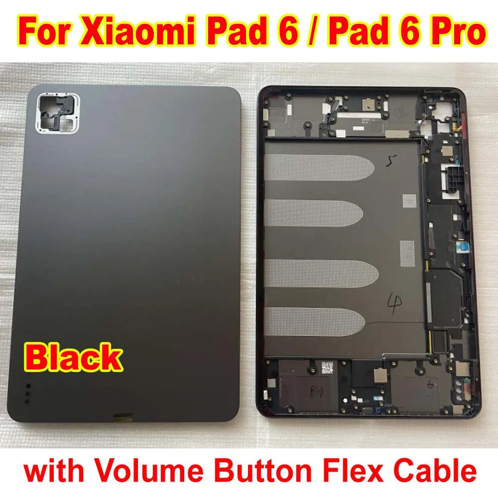 Лучшая новинка, задняя крышка батарейного отсека, задний корпус для Xiaomi  Mi Pad 6 / Pad 6Pro, 11 дюймов, средняя рамка, алюминиевая крышка с кнопкой  ...