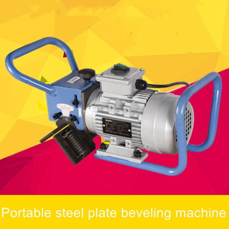 Electric hand-held steel plate flat beveling machine trimming machine angle adjustable stainless steel bevel beveling machine mini pneumatic chamfering machine 45° arc hand held beveling trimming machine for metal trimming and deburring with 4 blades