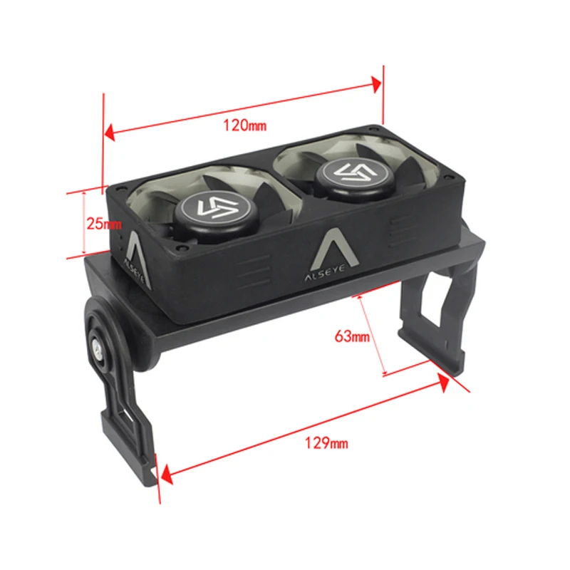 Duplo, PWM, 1200-2000RPM, Radiador para DDR2, DDR3, 4, 5 Refrigeração, 60mm