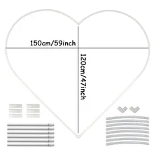 1 set160*150 سنتيمتر على شكل قلب قوس البالونات الإطار DIY بها بنفسك قوس البالونات الإطار زهرة إكليل في الهواء الطلق الزفاف الذكرى الديكور مجموعة