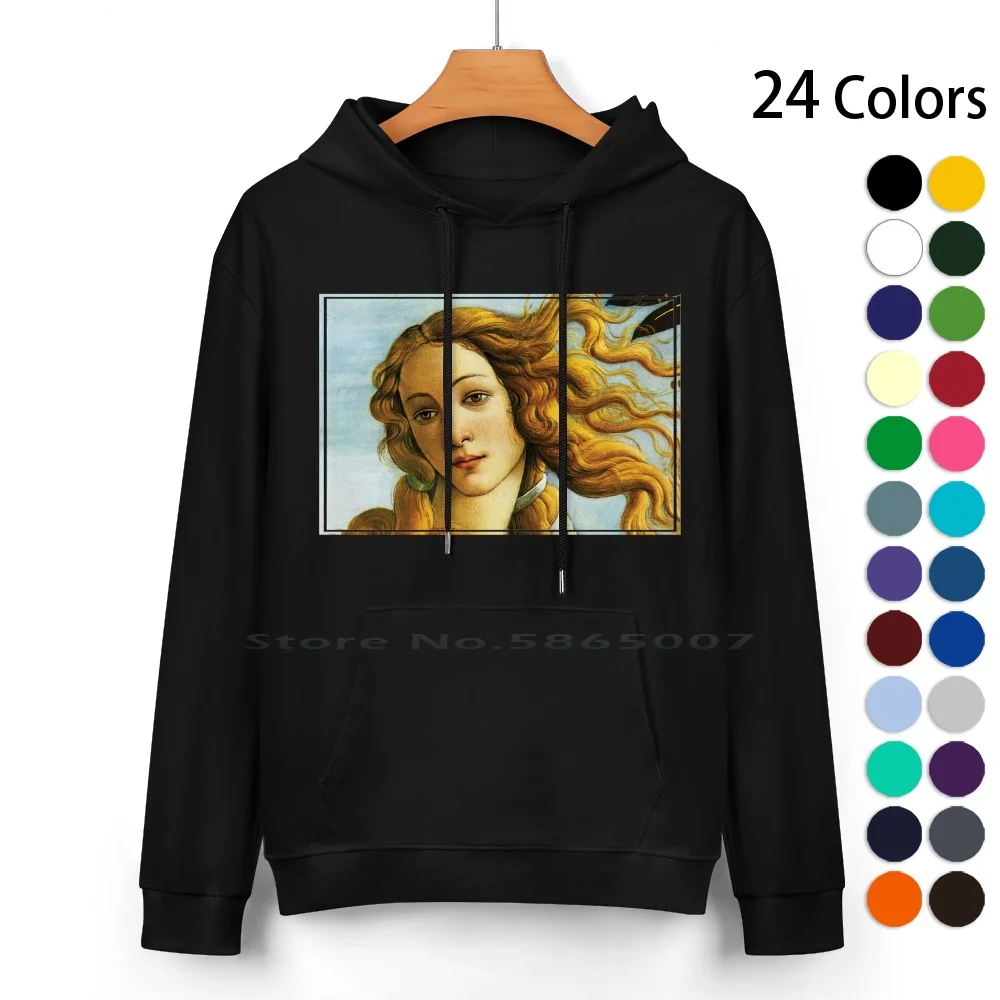 

The Birth Of Venus Face By Botticelli Pure Cotton Hoodie Sweater 24 Colors Venus Face Famous Venus Face Culture Venus