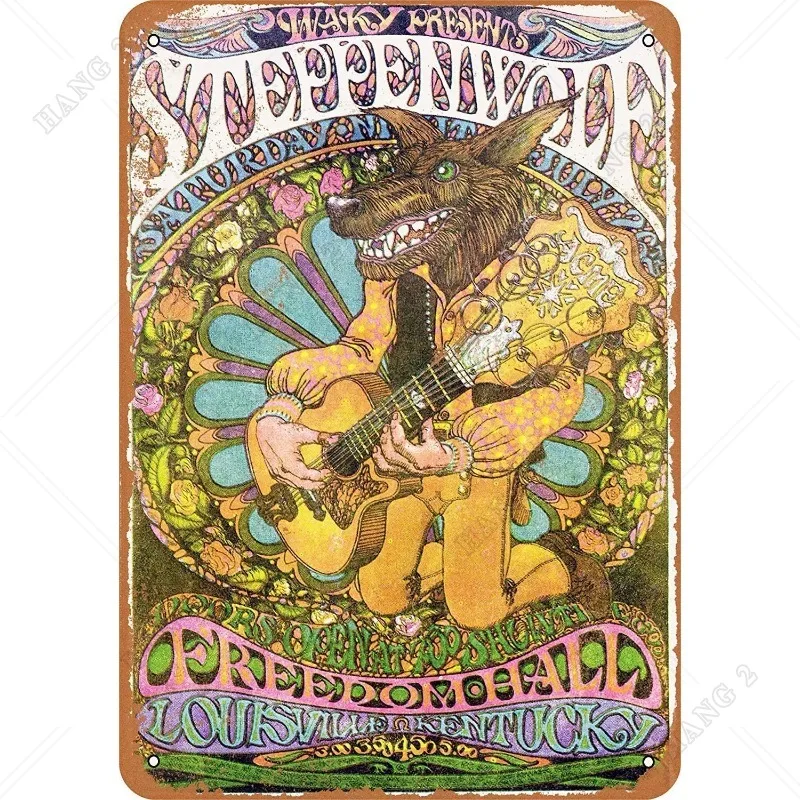 

Steppenwolf в Louisville, винтажный металлический жестяной знак для бара, домашний кофейный Настенный декор 8x12 дюймов