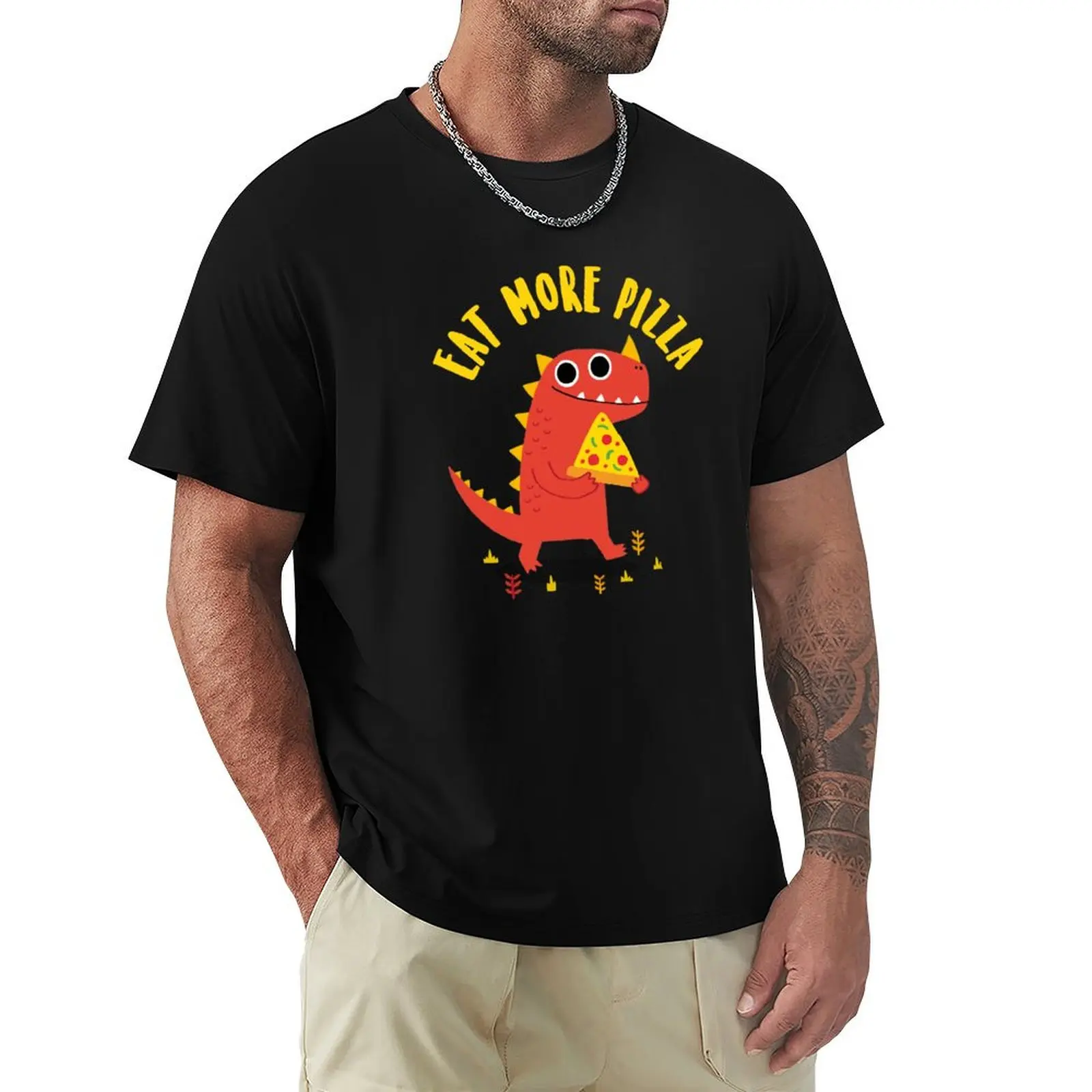 

Pizzasaurus T-shirt Short sleeve tee Blouse oversized t shirts for men