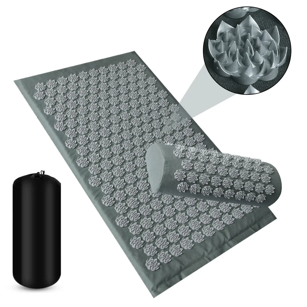 Lotus Acupressure Mat Mat Massage Applicator Lotus Spike Pillow Yoga Mats Foot Neck Back Massager Shaki Cushion yoga mat