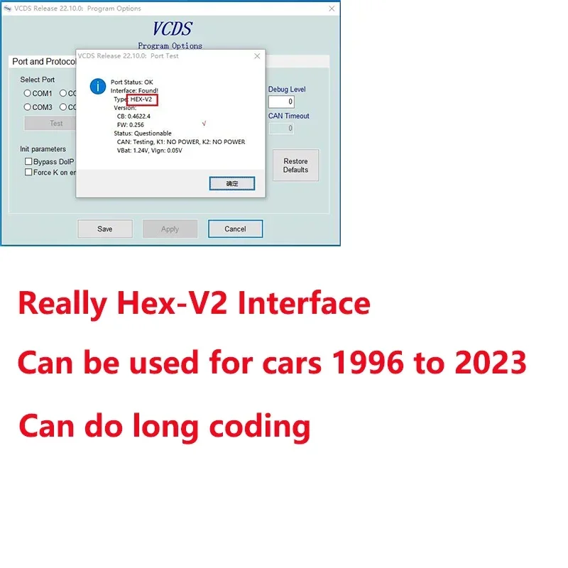 Auto Diagnostic Scanner Really hex-v2 VAG COM 23.3 VCDS HEX V2 USB Interface FOR VW AUDI Skoda Seat Unlimited VINs German/English 1996 -