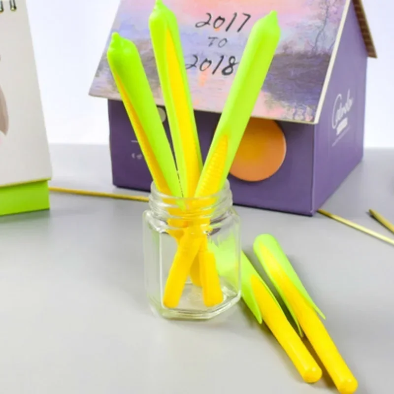 3Pcs Cute Corn Gel Pen Soft Rubber Corn Gel Pens Creative Gel Pens Stationery Materials Office School Supplies Stationery Gift