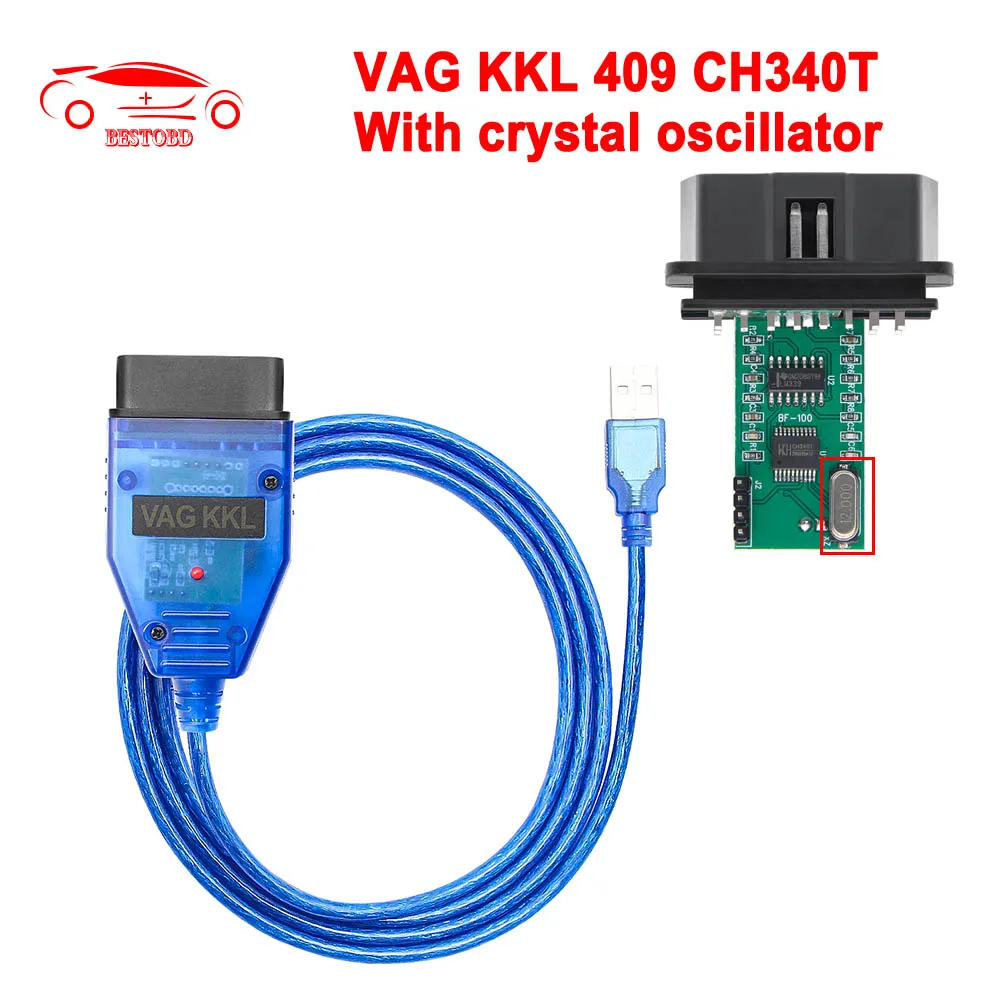 Vag Com Kkl 409.1 Obd Obd2 Car Diagnostic Kkl 409 Interface Cable With ...