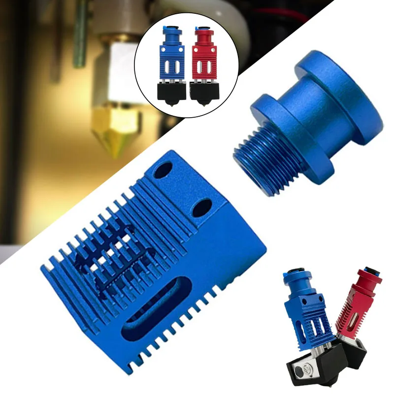 1pc Red Blue 3D Assembled 1.75mm Extruder 0.4mm Nozzle Hotend Kit Aluminum Heat Block For Ender3 CR10 Voron 3D Printer Parts