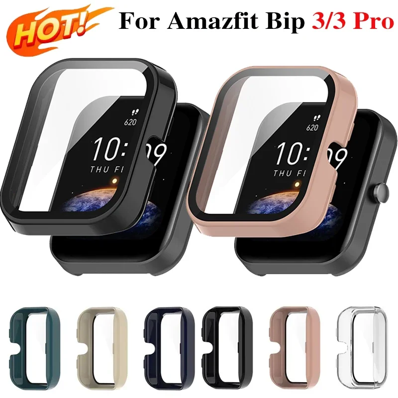 Amazfit Bip 3 Pro Smartwatch Protective Screen Cover and Bumper Shell