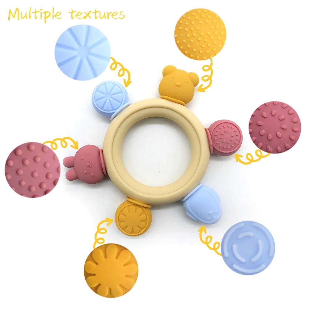 Teether Pacifier Wristband, Anti-Thumb-Sucking Molar Soothing Toy for Teething Discomfort & Mood Relief