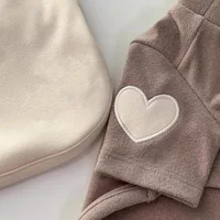 Amour hiver chaud chien vêtements chemise de Base mignon amour ours Teddy Yorkshire à capuche chat animal de compagnie vêtements chauds concepteur chiot vêtements 5