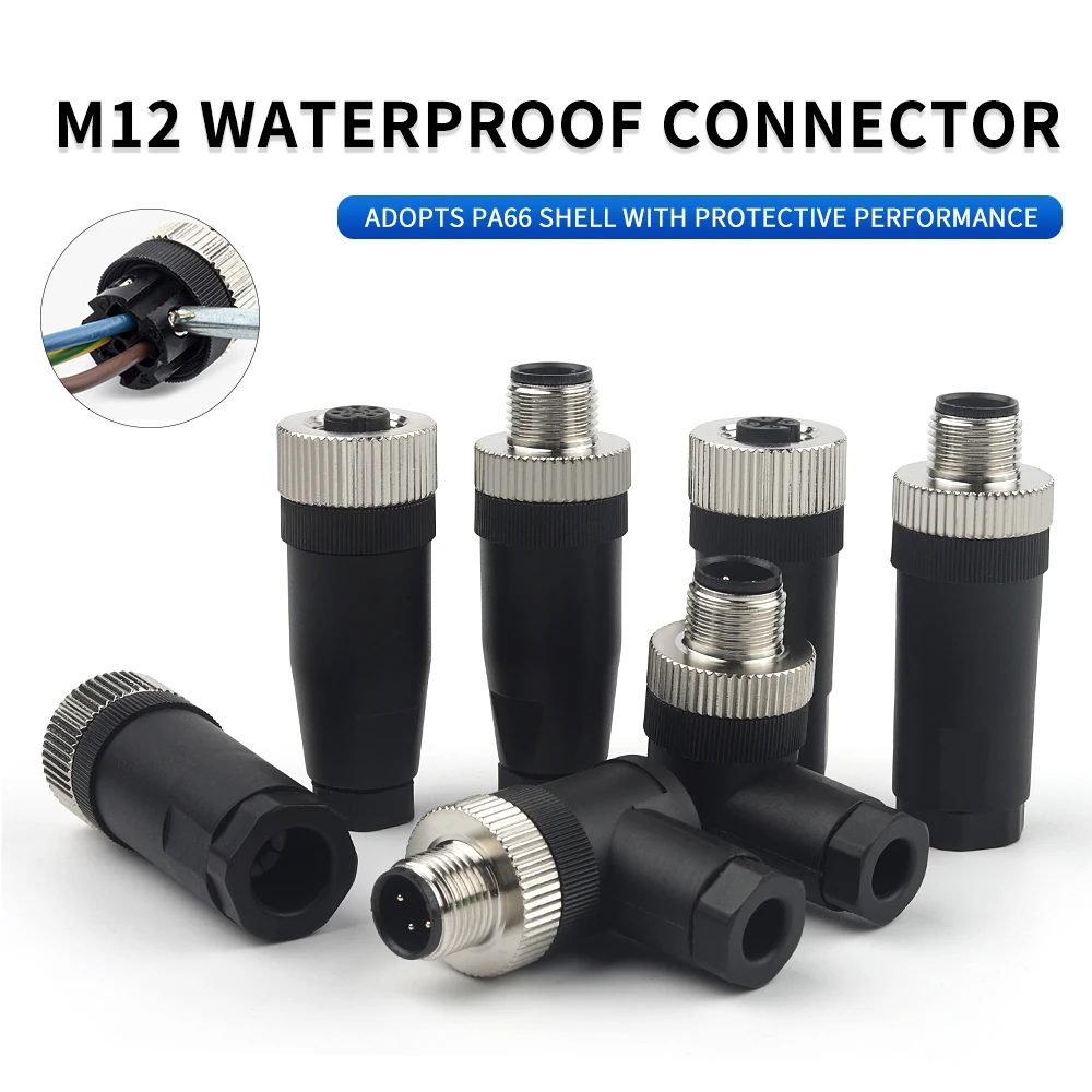 Waterproof IP67 Aviation Plug Socket Connector - Screw Threaded Coupling - 1 Piece