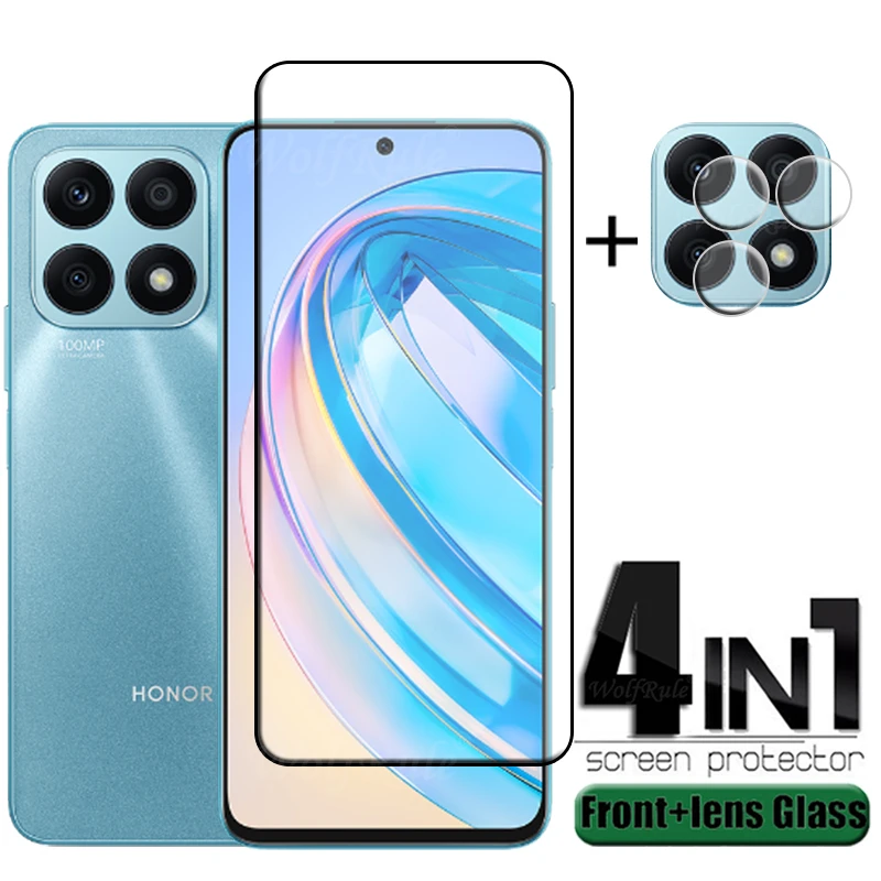 Premium 4-in-1 Tempered Glass Screen and Lens Protector with Full Glue Cover - HD 9H Durability
