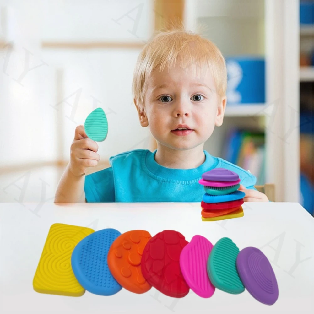 Fidget Toys Sensory stone Silicone relief toy Sensory relief stone-Calming Stress Relievers for Autism, Anxiety, And Students