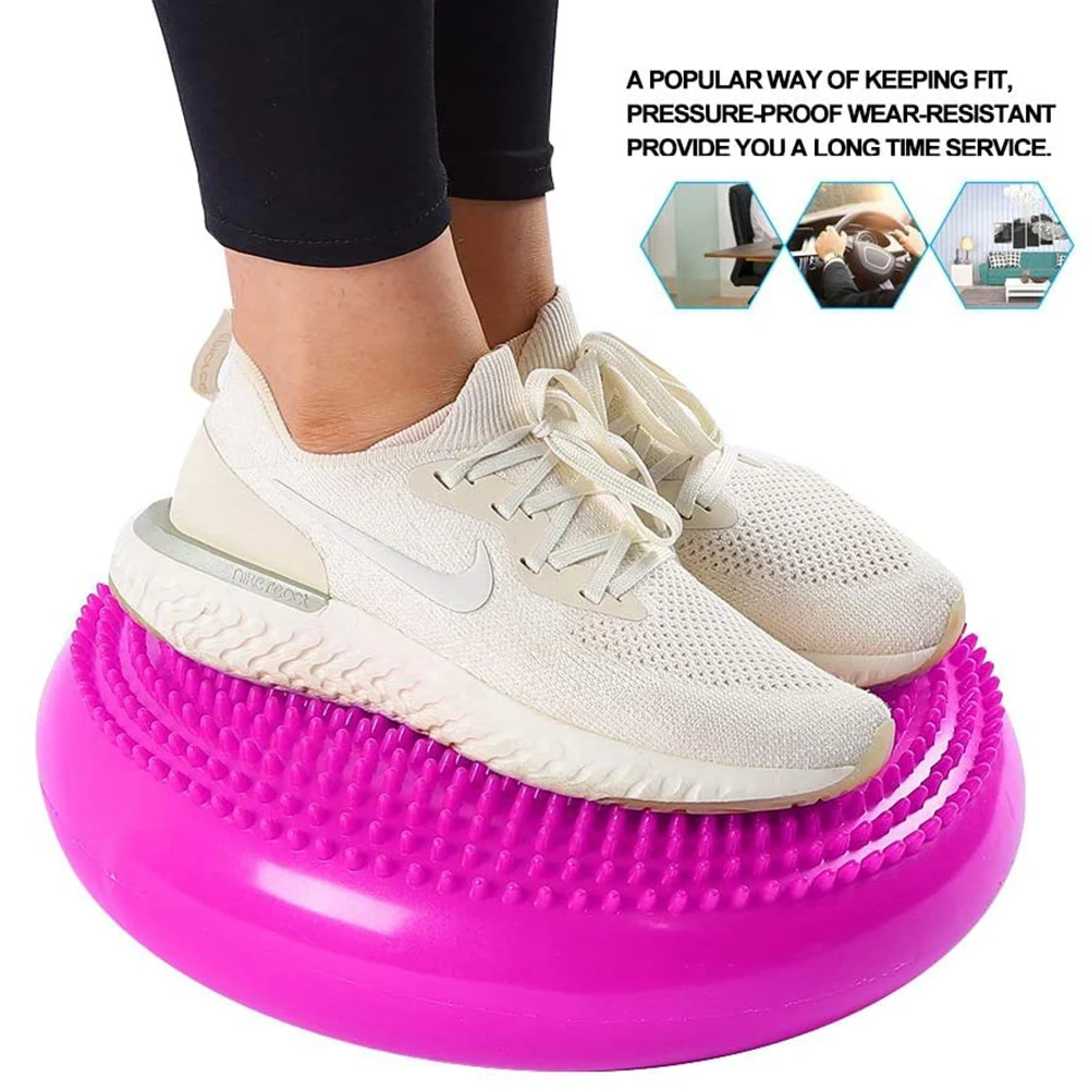 Factory Yoga Balls Massage Pad Inflatable Stability Wobble Balance Disc Cushion Mat Fitness Exercise Training ball