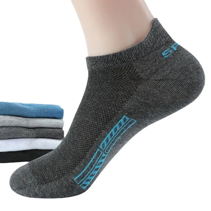 cotton socks Men Summer Cotton Socks Sweat-Absorbent Odor-Resistant Short Tube Boat Pull-Up Mesh Short Socks Breathable Sports Cotton