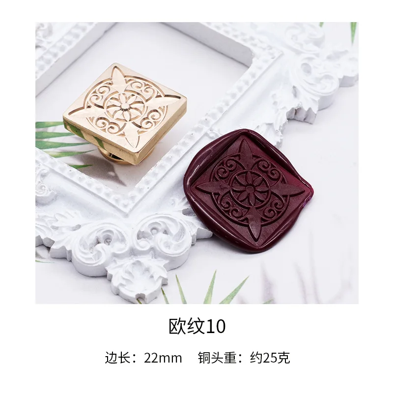 Wax Stamp Wax Seal European Pattern Square Sealing Stamp Head For Scrapbooking Cards Envelopes Wedding Invitations Gift journal stamps scrapbooking Scrapbooking & Stamps